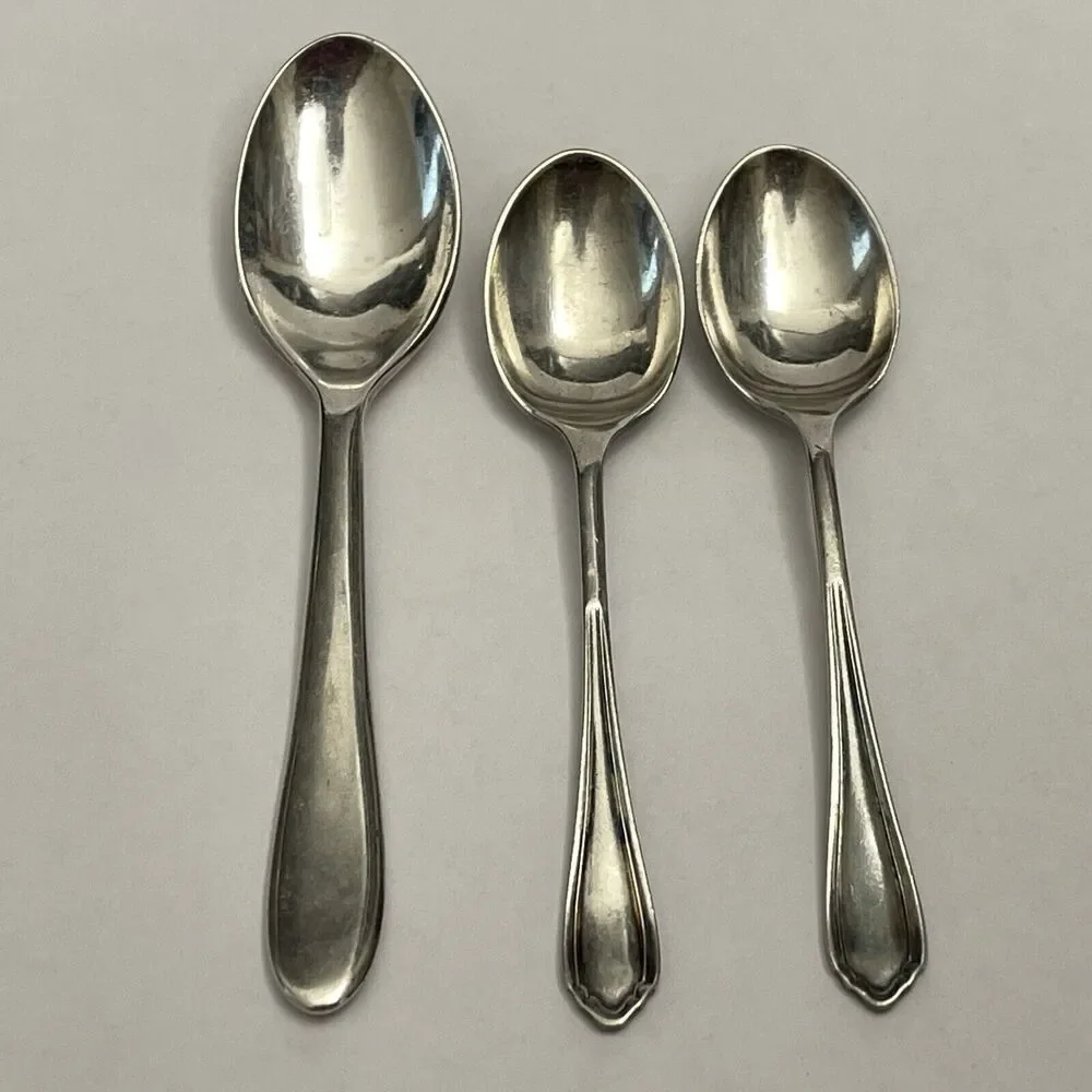 Silver-plate? Baby Spoons HA EA FA EP A1 3 7/8